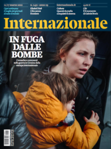 Capa da revista Internazionale, com foto de Gleb Garanich.