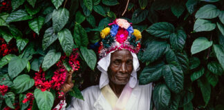 Gaudêncio da Conceição durante Festa de São Benedito, Conceição da Barra, ES, c. 1989. Crédito: Walter Firmo/Acervo IMS.