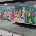 A tela "As mulatas", de Di Cavalcanti, uma das obras danificadas na ação terrorista no Palácio do Planalto do domingo (8/1). Foto: Reprodução da internet