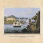 Litografia da vista de S. Sebastião do Rio de Janeiro, tirada das Ilha das Cobras, Alemanha, séc. 19. Crédito: Fundação