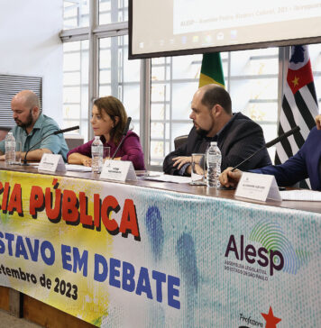 Representantes de fóruns, sindicatos e coletivos de artistas, durante audiência pública na Assembleia Legislativa